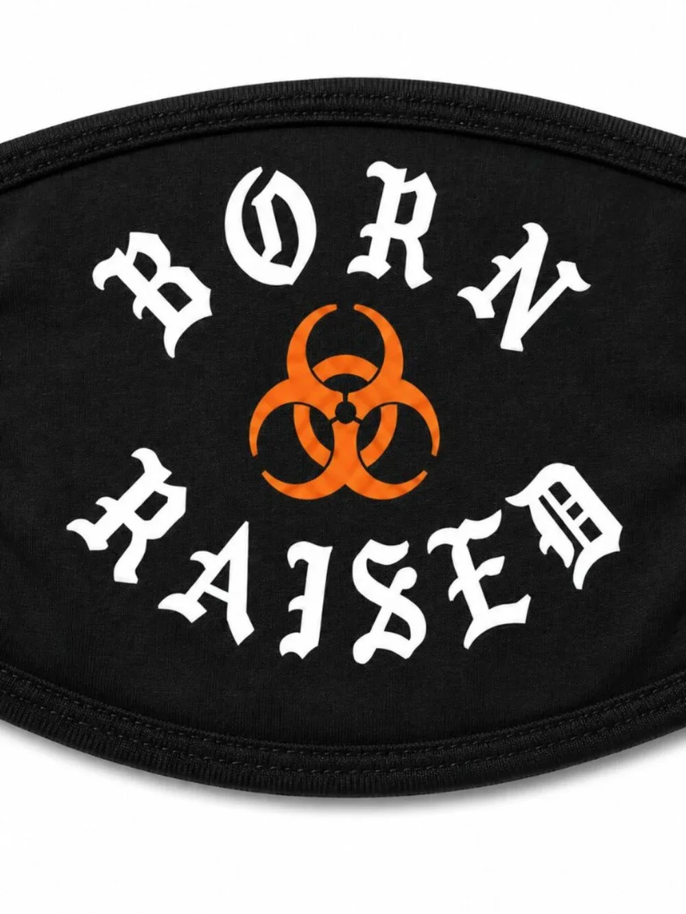 BORN X RAISED Biohazard Face Mask Black Orange Bundle of 3 NEW